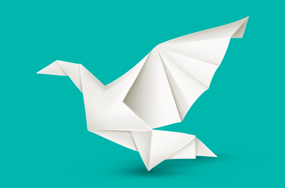 Origami bird 